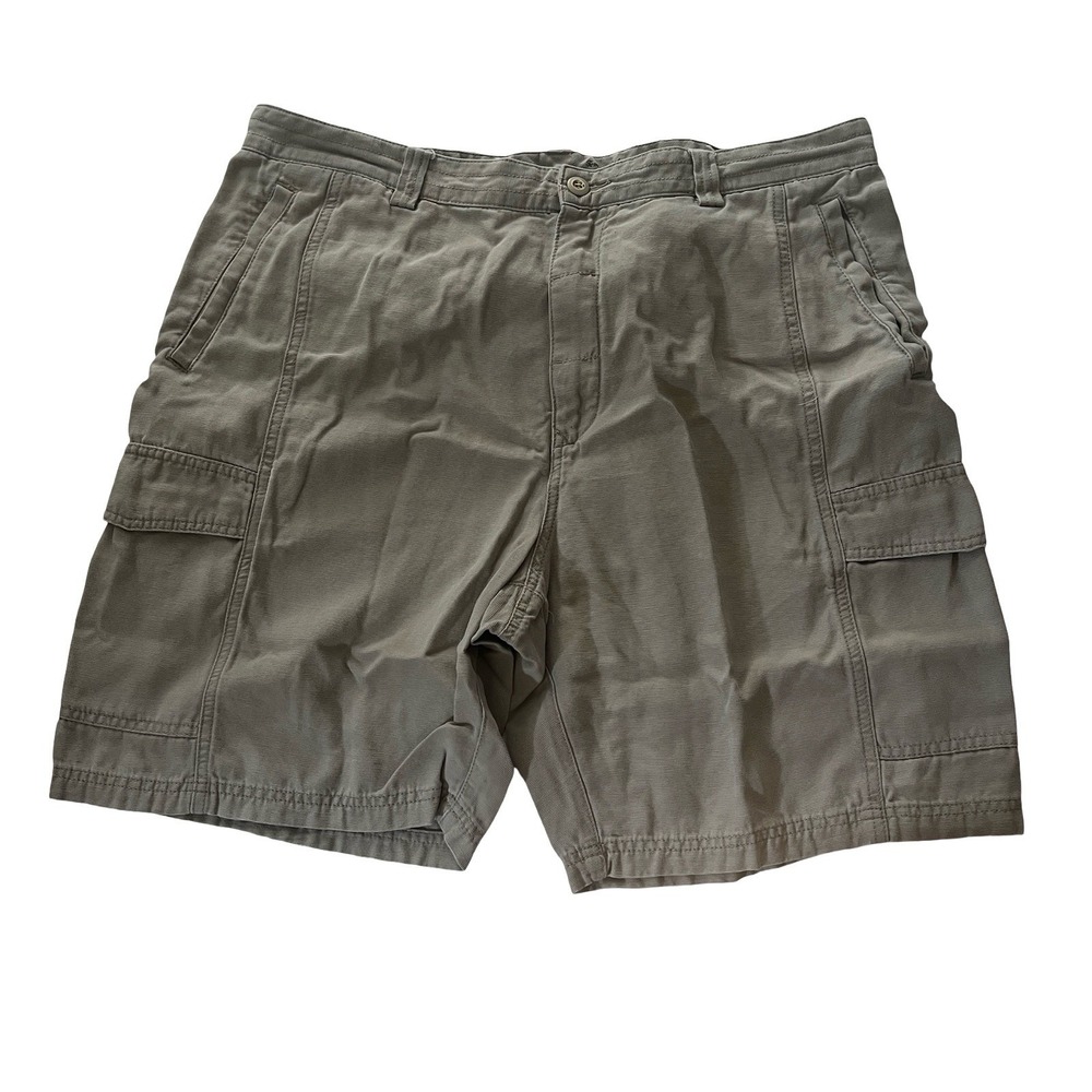 Tommy Bahama Relax Men's Size 38 Khaki Chino Shorts Tencel Lyocell Cotton Pocket